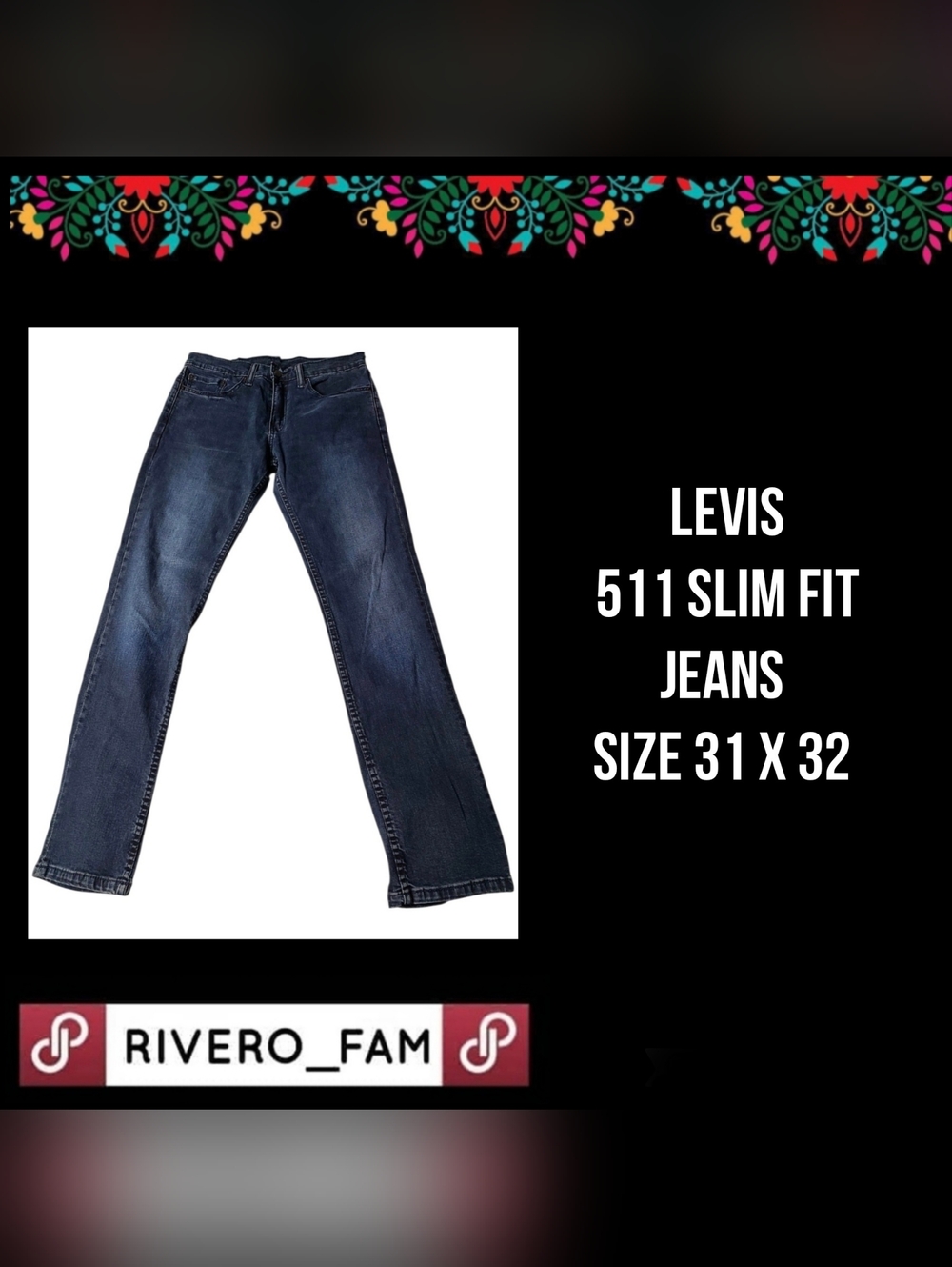 LEVIS | 511 SLIM FIT JEANS | SIZE 31 X 32